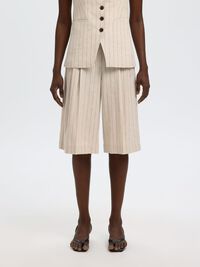 LEINENMIX BERMUDASHORTS, White Pepper, highres
