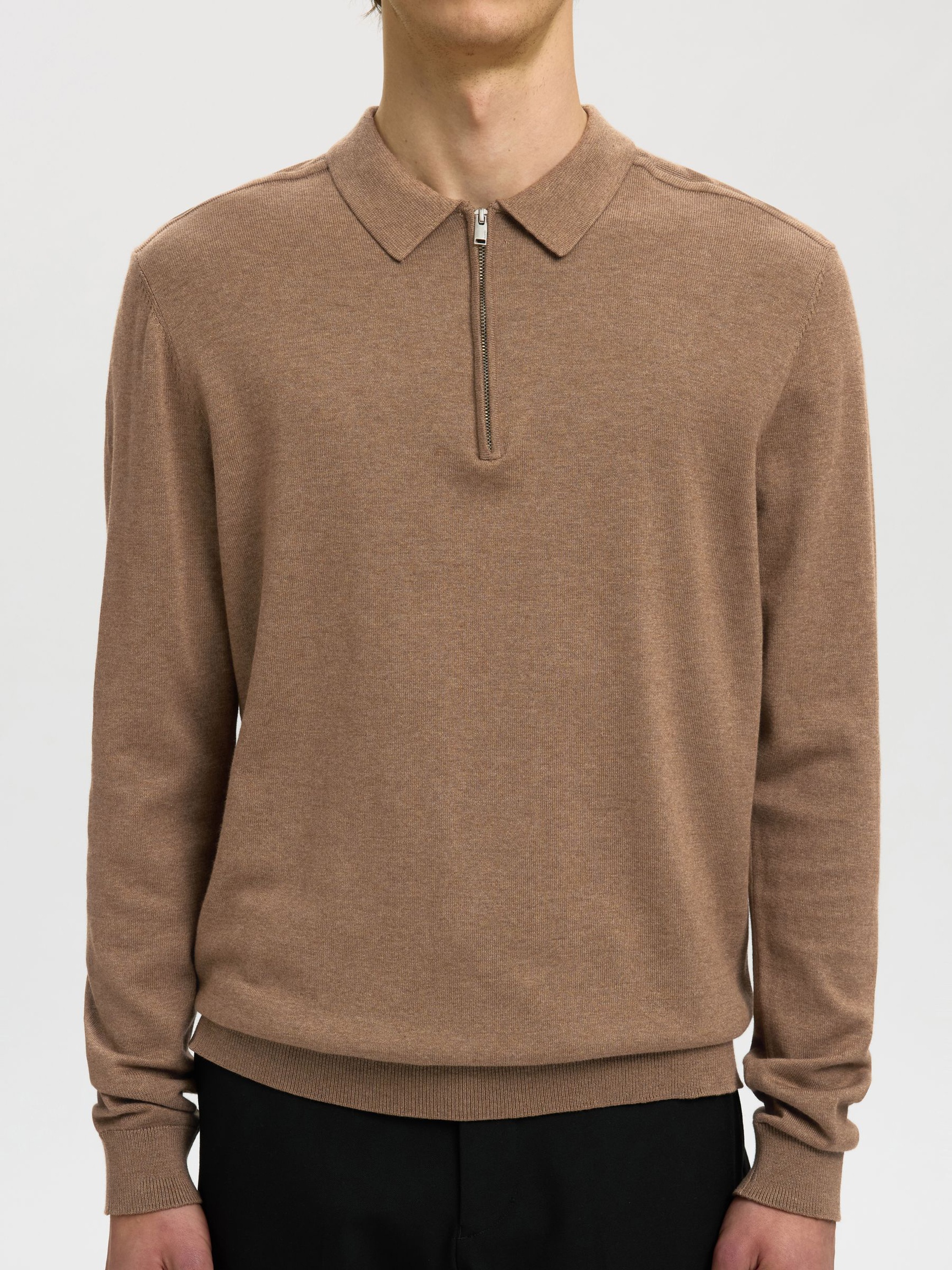 POLO A MANICHE LUNGHE, Teak, highres
