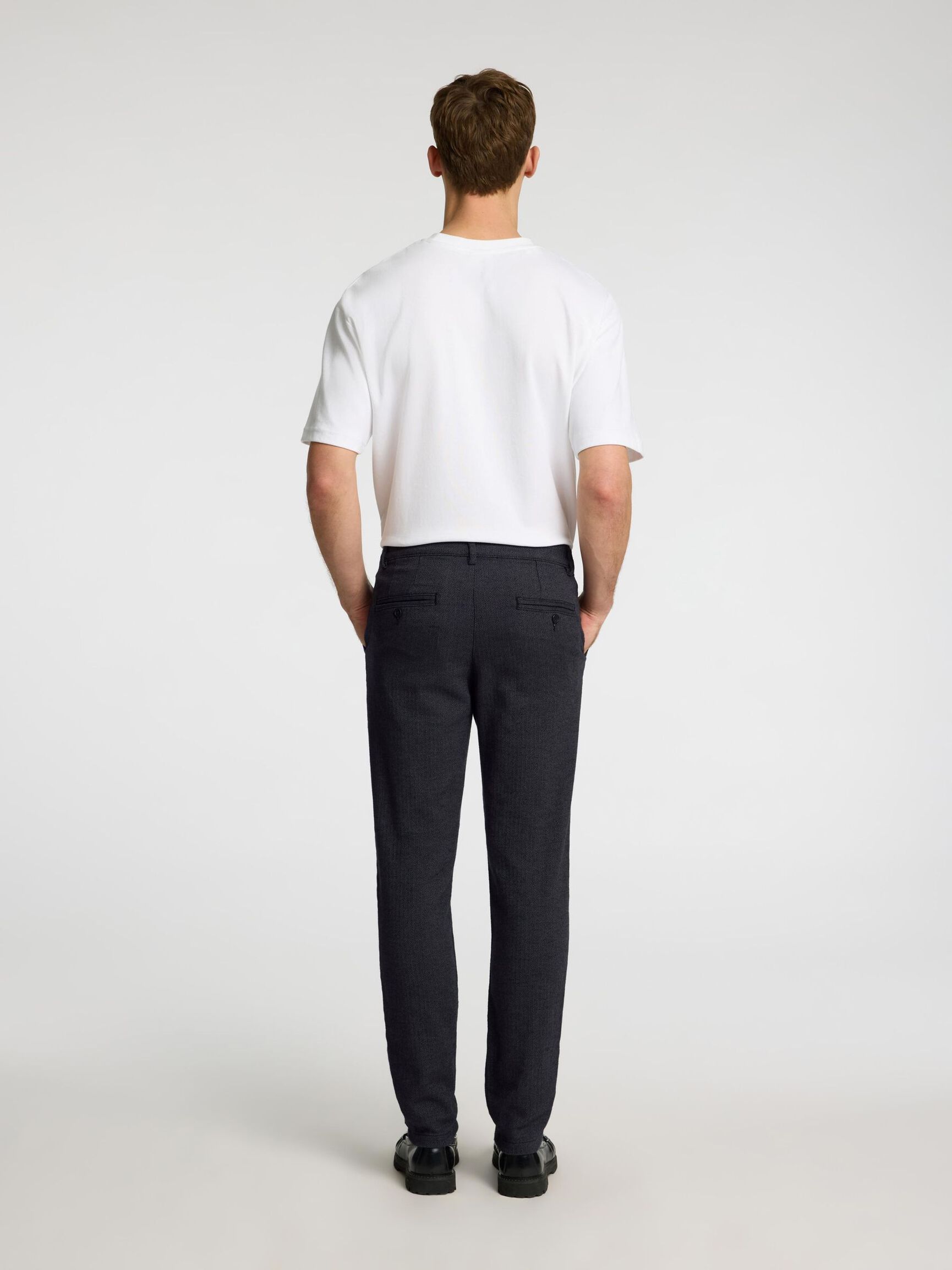 175 SLIM-FIT BRUSHED CHINOS, Dark Grey, highres