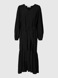 VISCOSE BLEND MAXI DRESS, Black, highres