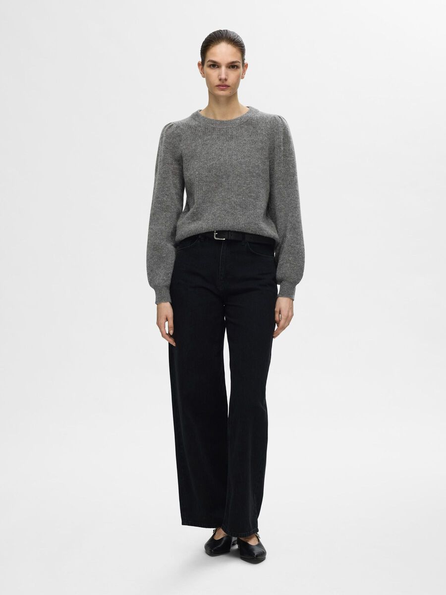 Selected PULLOVER A MAGLIA, Medium Grey Melange, highres - 16094355_MediumGreyMelange_005.jpg