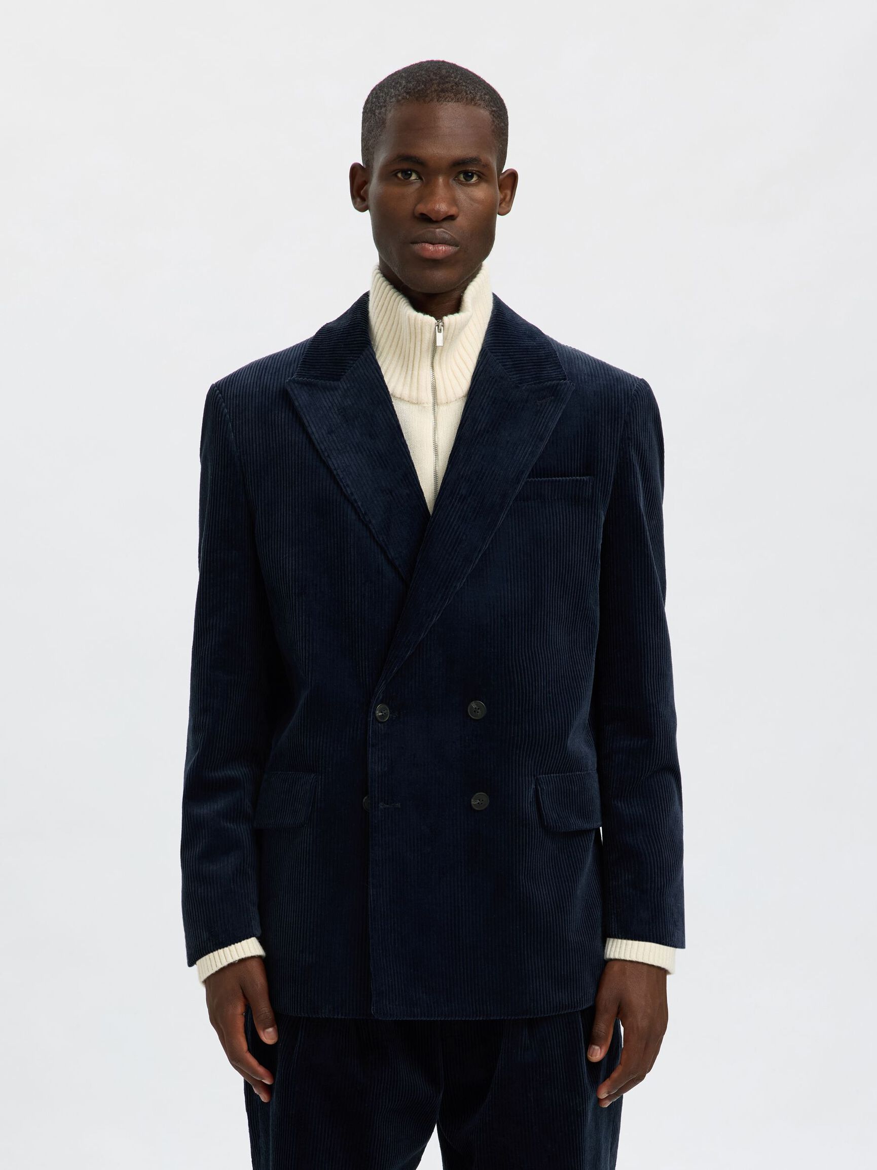 CORD ZWEIREIHIGER BLAZER, Dark Petrol, highres