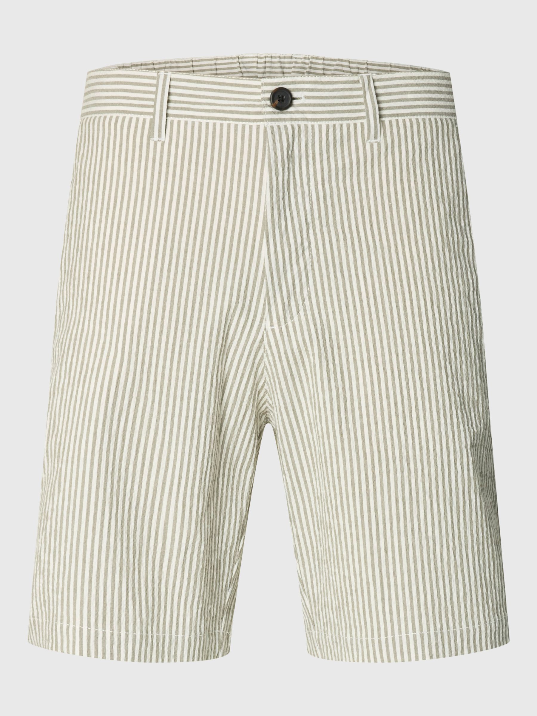 SEERSUCKER SHORTS, Deep Lichen Green, highres