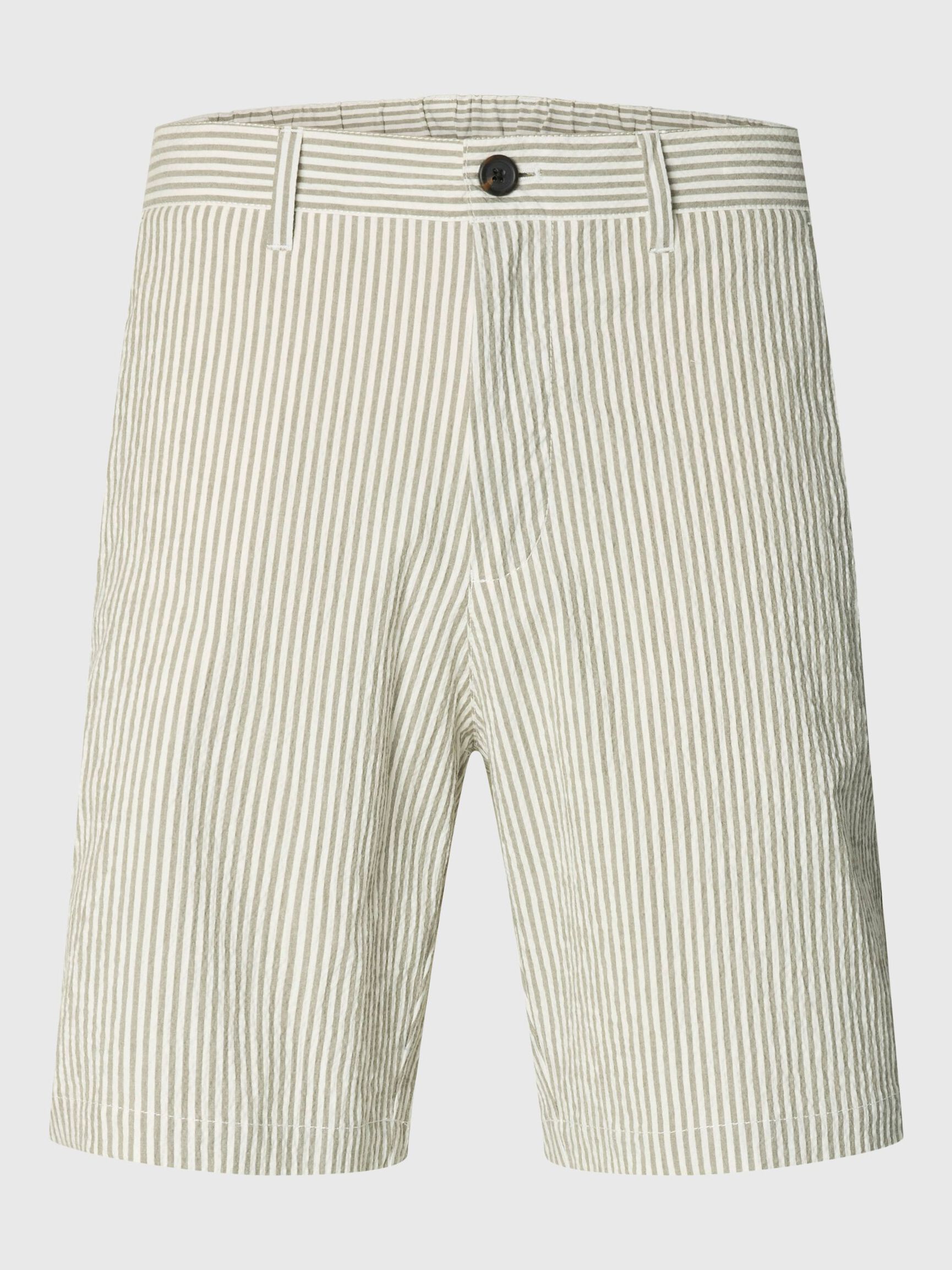 SEERSUCKER SHORTS, Deep Lichen Green, highres