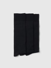 3 PACK SOCKS, Black, highres