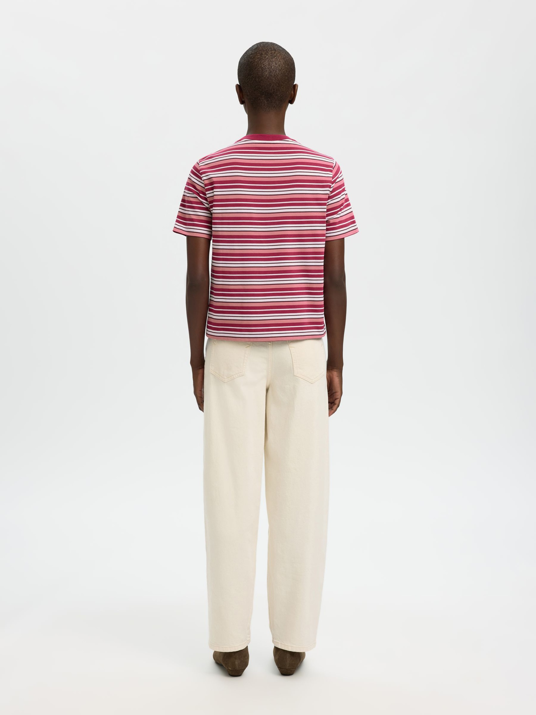 GESTREIFTES BOXY FIT T-SHIRT, Anemone, highres