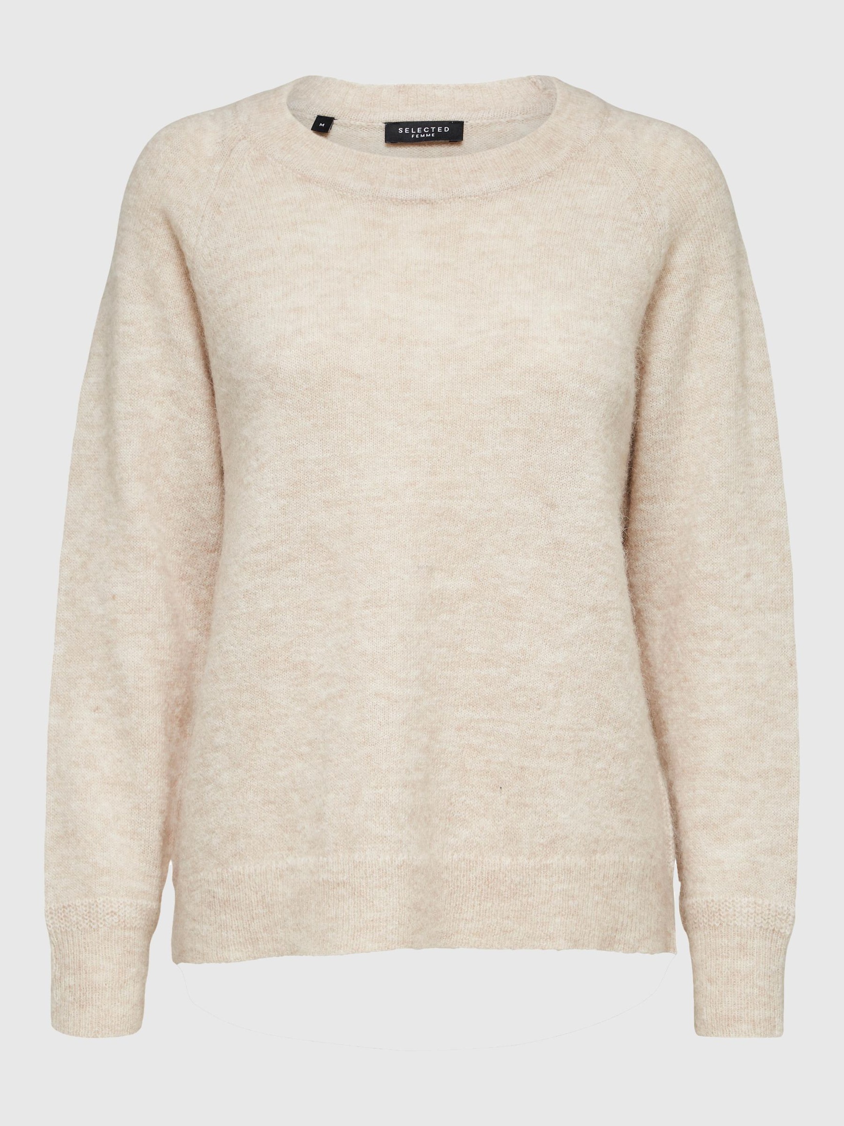 WOOL BLEND JUMPER, Birch, highres