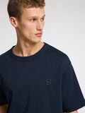 Selected RELAXED FIT T-SHIRT MIT RUNDHALSAUSSCHNITT, Outer Space, highres - 16099030_OuterSpace_006.jpg