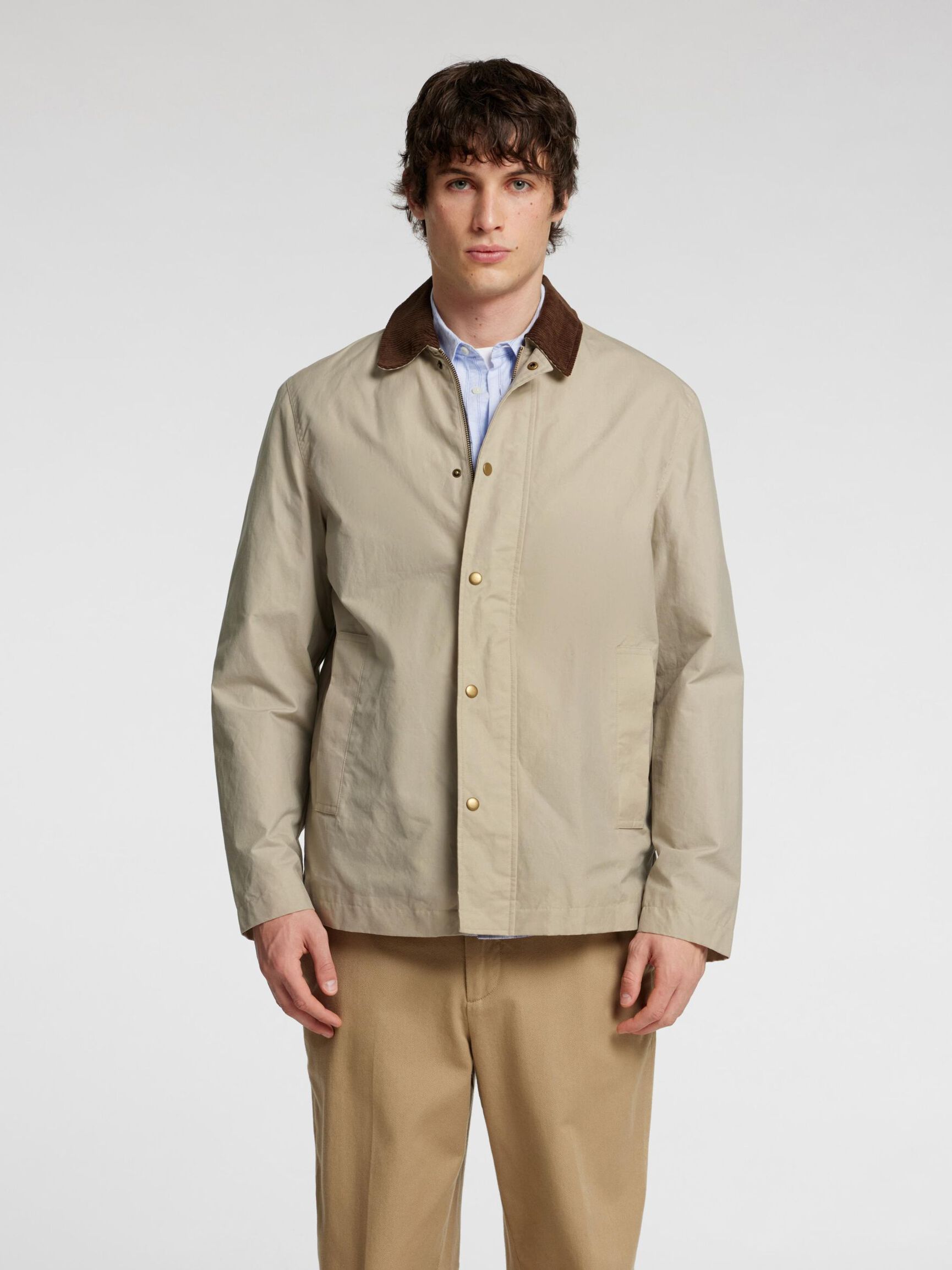 COTON CIRÉ VESTE, Feather Gray, highres