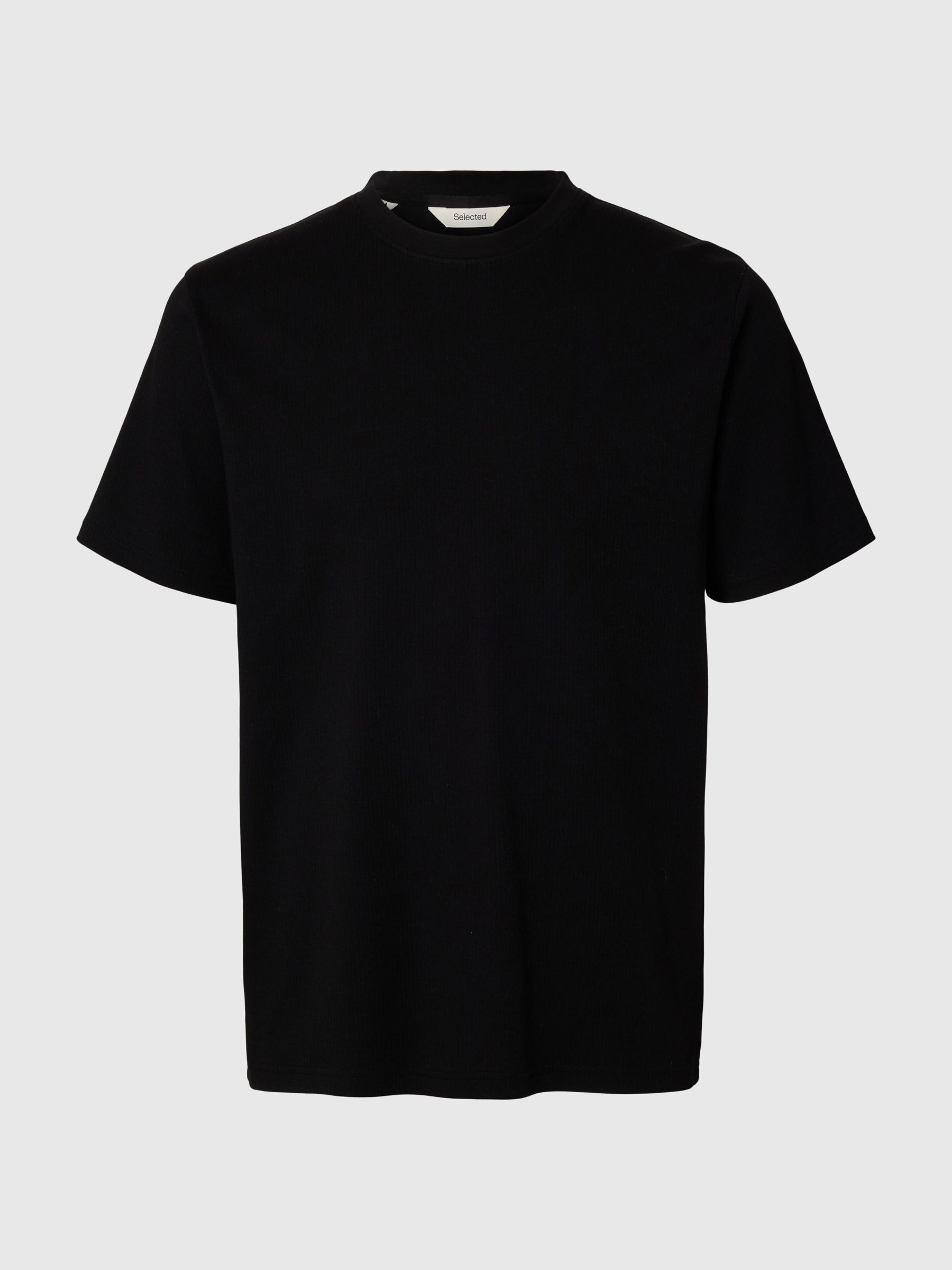COTON CÔTELÉ T-SHIRT, Black, highres