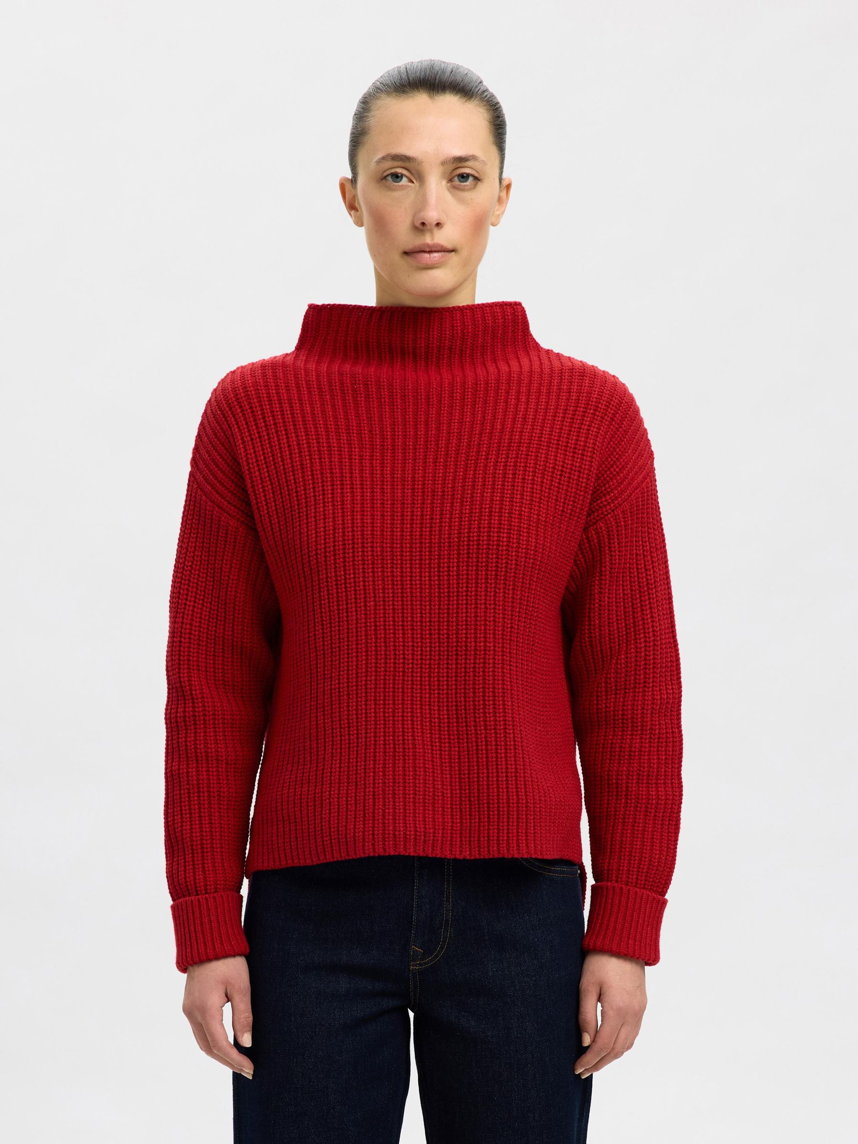 OVERSIZED PULLOVER, Equestrian Red, highres