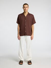 220 LOOSE FIT BUKSER I HØRBLANDING, Cloud Dancer, highres