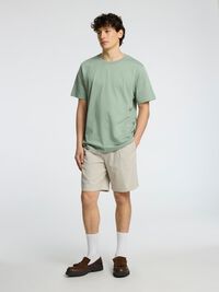 DRAWSTRING SHORTS, Light Sand Melange, highres