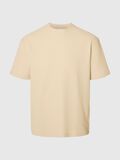 Selected RELAXED FIT WAFFELMUSTER T-SHIRT, Fog, highres - 16096331_Fog_001.jpg