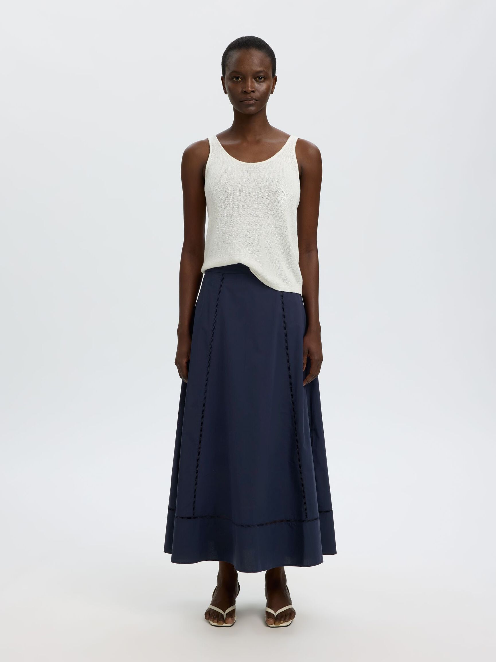 KATOENEN MAXI ROK, Dark Sapphire, highres