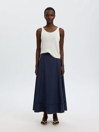 KATOENEN MAXI ROK, Dark Sapphire, highres