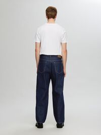 220 LOOSE FIT JEANS, Dark Blue Denim, highres