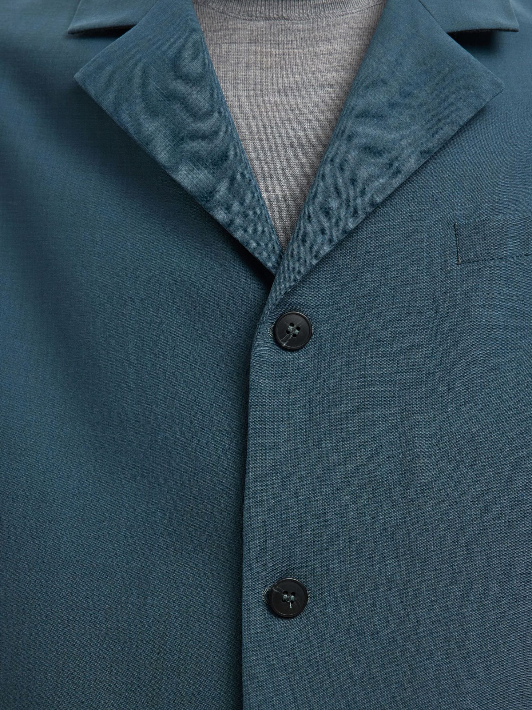 RELAXED FIT EINREIHIGER BLAZER, Dark Petrol, highres