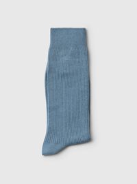 COTTON BLEND SOCKS, Blue Mirage, highres