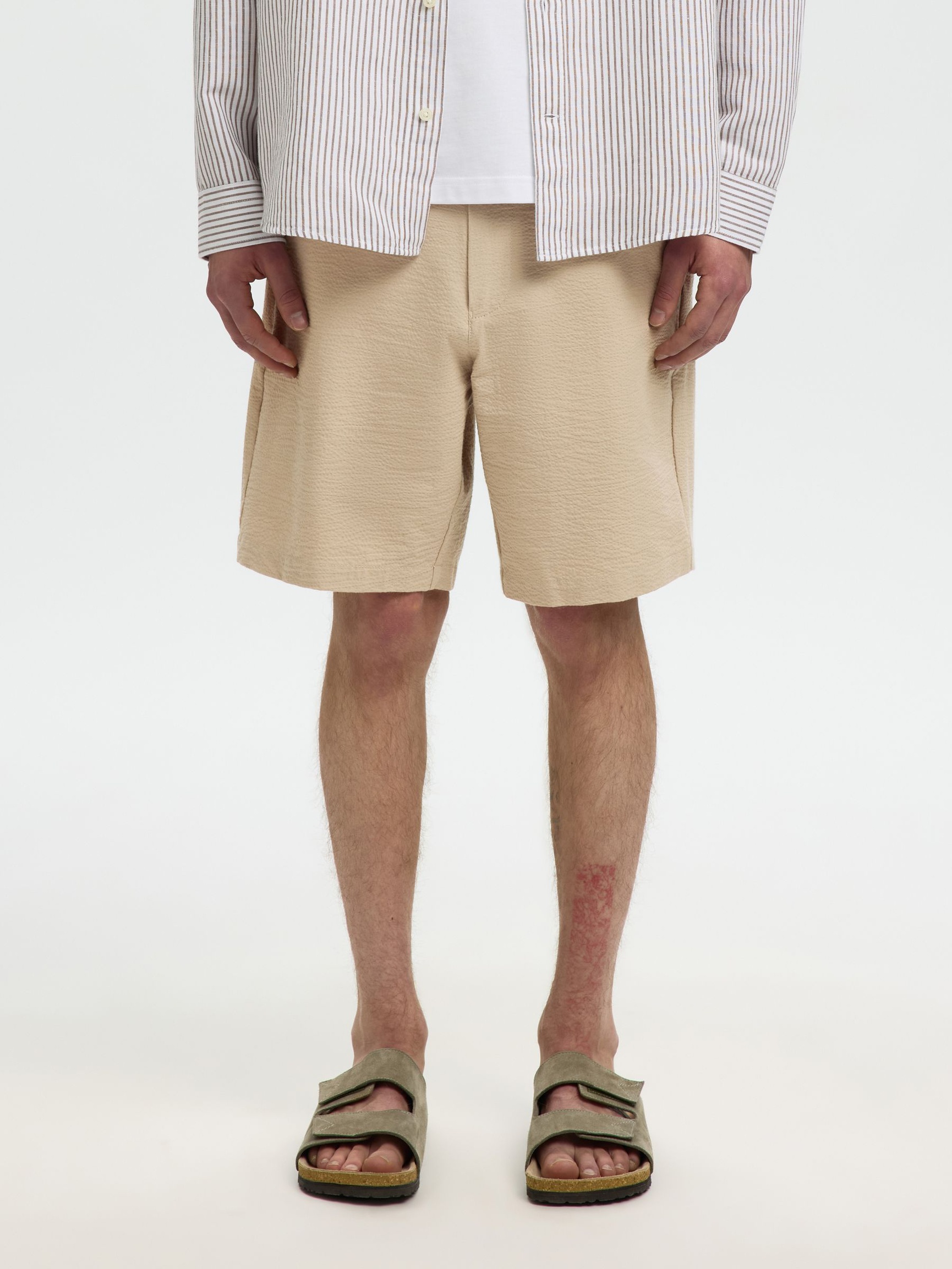 TEJIDO MIL RAYAS SHORTS, Pure Cashmere, highres