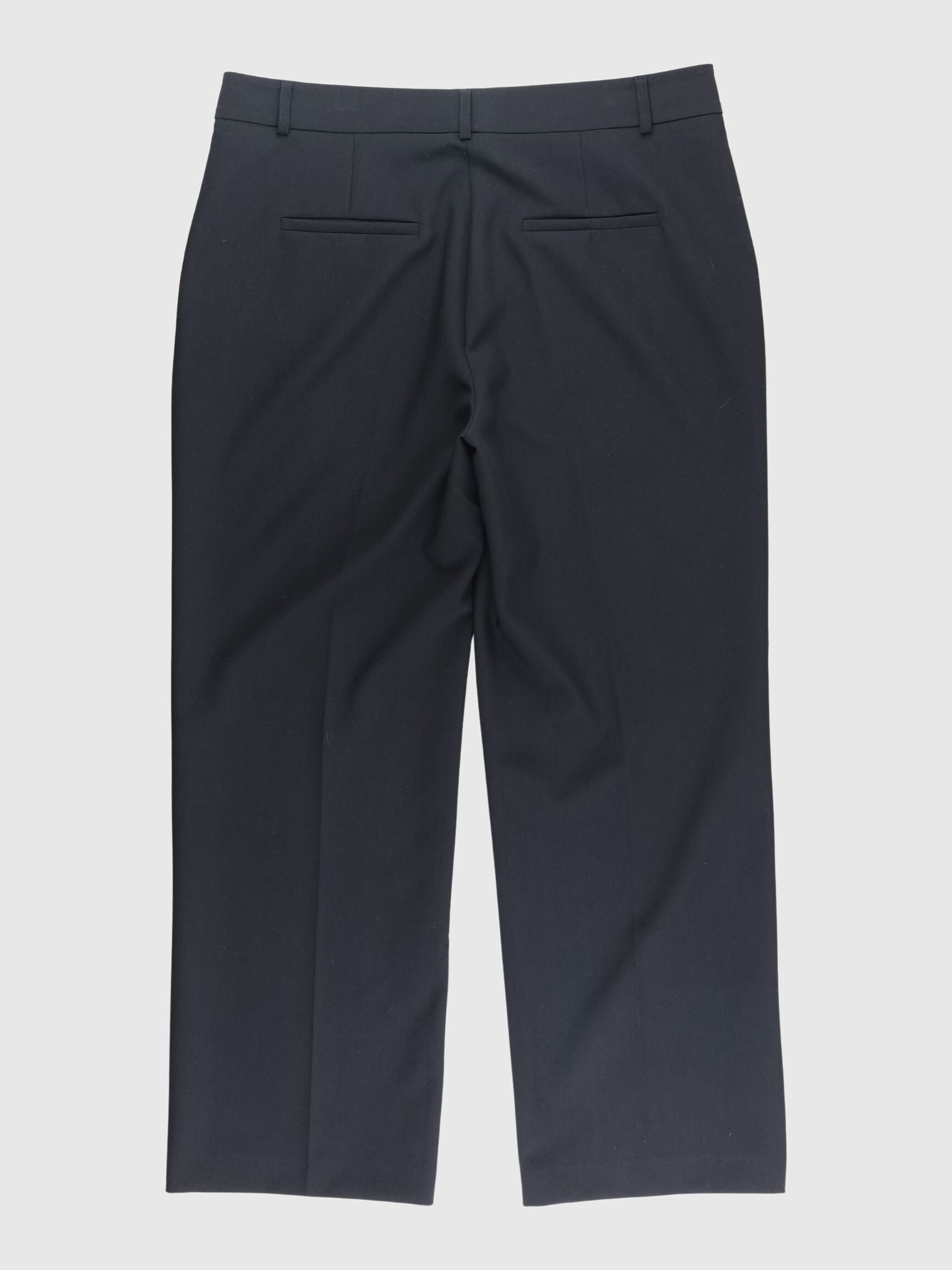 MID-WAIST WIDE-LEG TROUSERS, Black, highres
