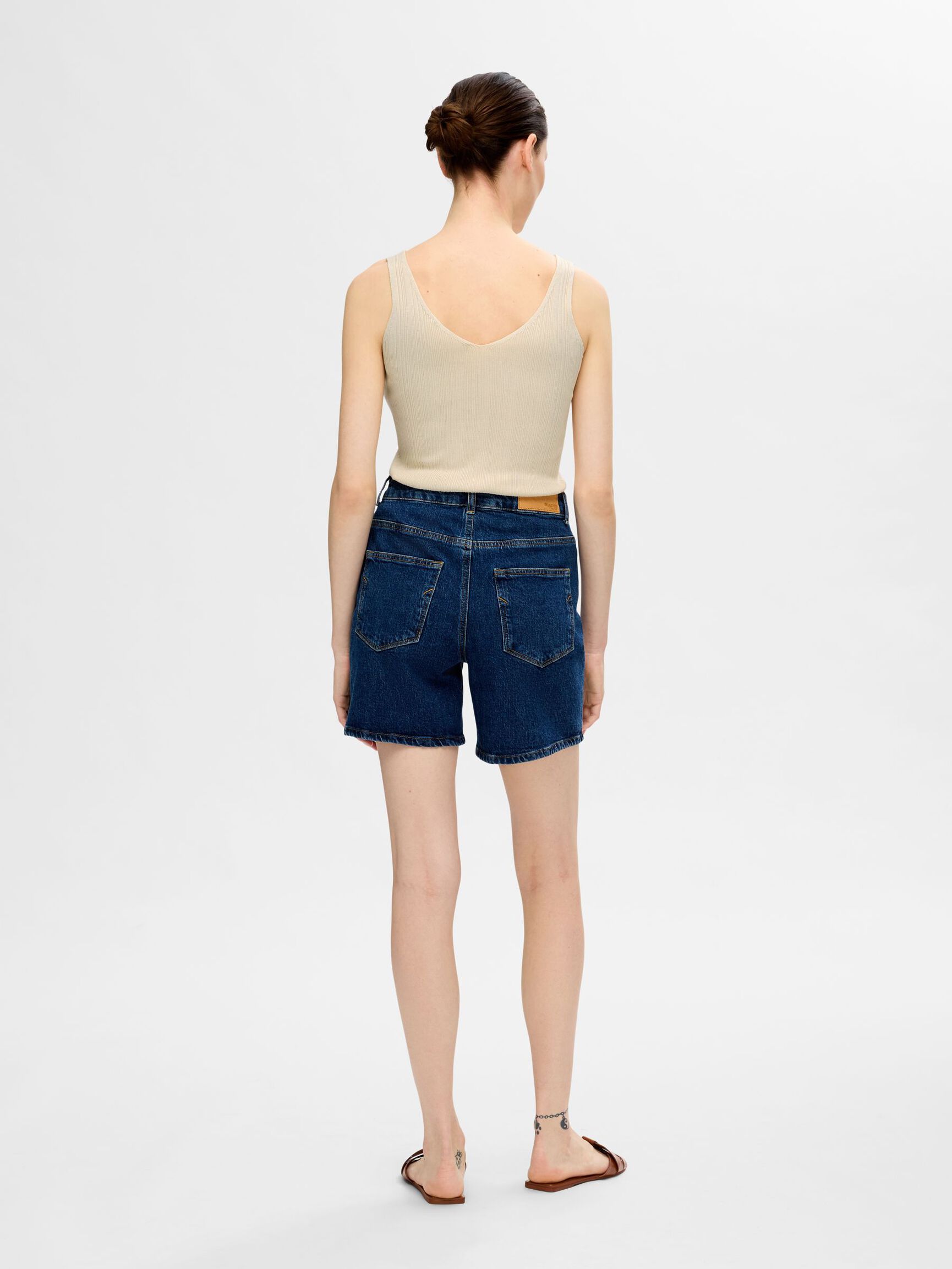 STRIKKET TANKTOP, Birch, highres