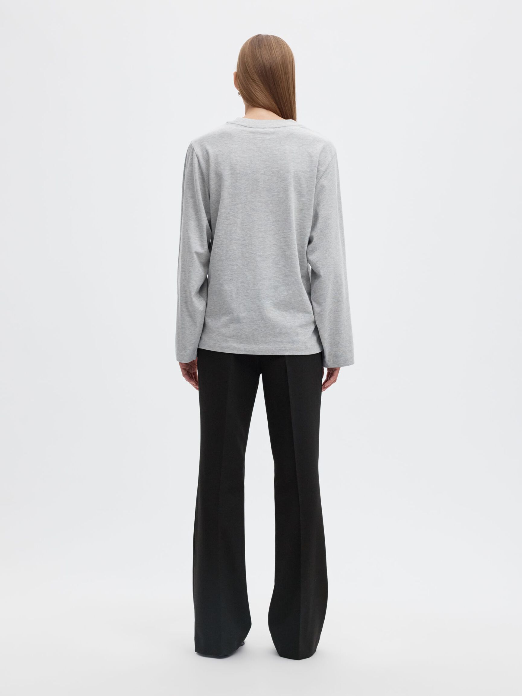 TAILLE MI-HAUTE PANTALON À PATTES D’EPH, Black, highres