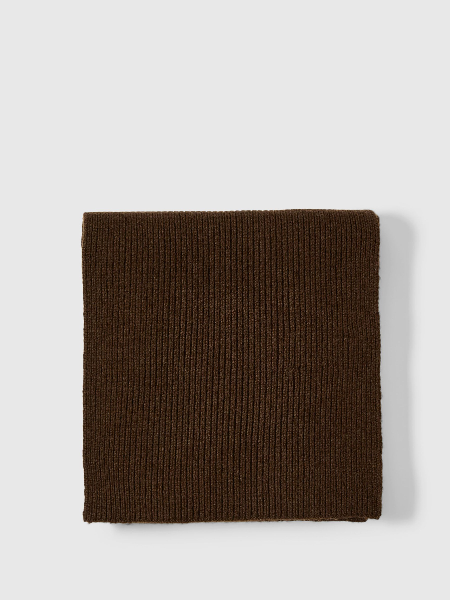 100% MERINO WOOL SCARF, Demitasse, highres