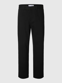 KATOEN TWILL LOOSE-FIT BROEK, Black, highres