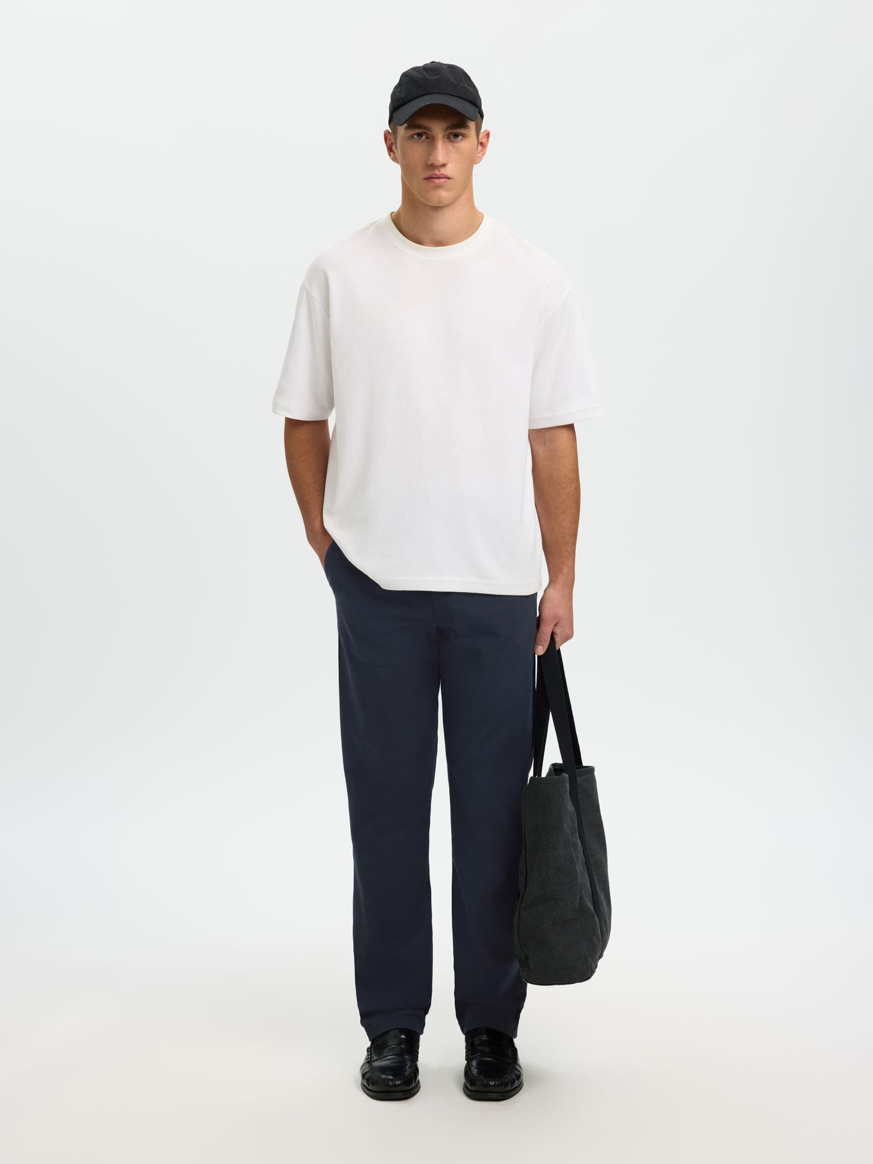 STRAIGHT FIT CHINOS, Dark Sapphire, highres
