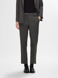 PANTALONI STRETTI IN FONDO, Dark Grey Melange, highres