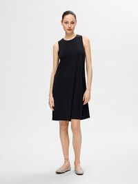 SLEEVELESS MINI DRESS, Black, highres