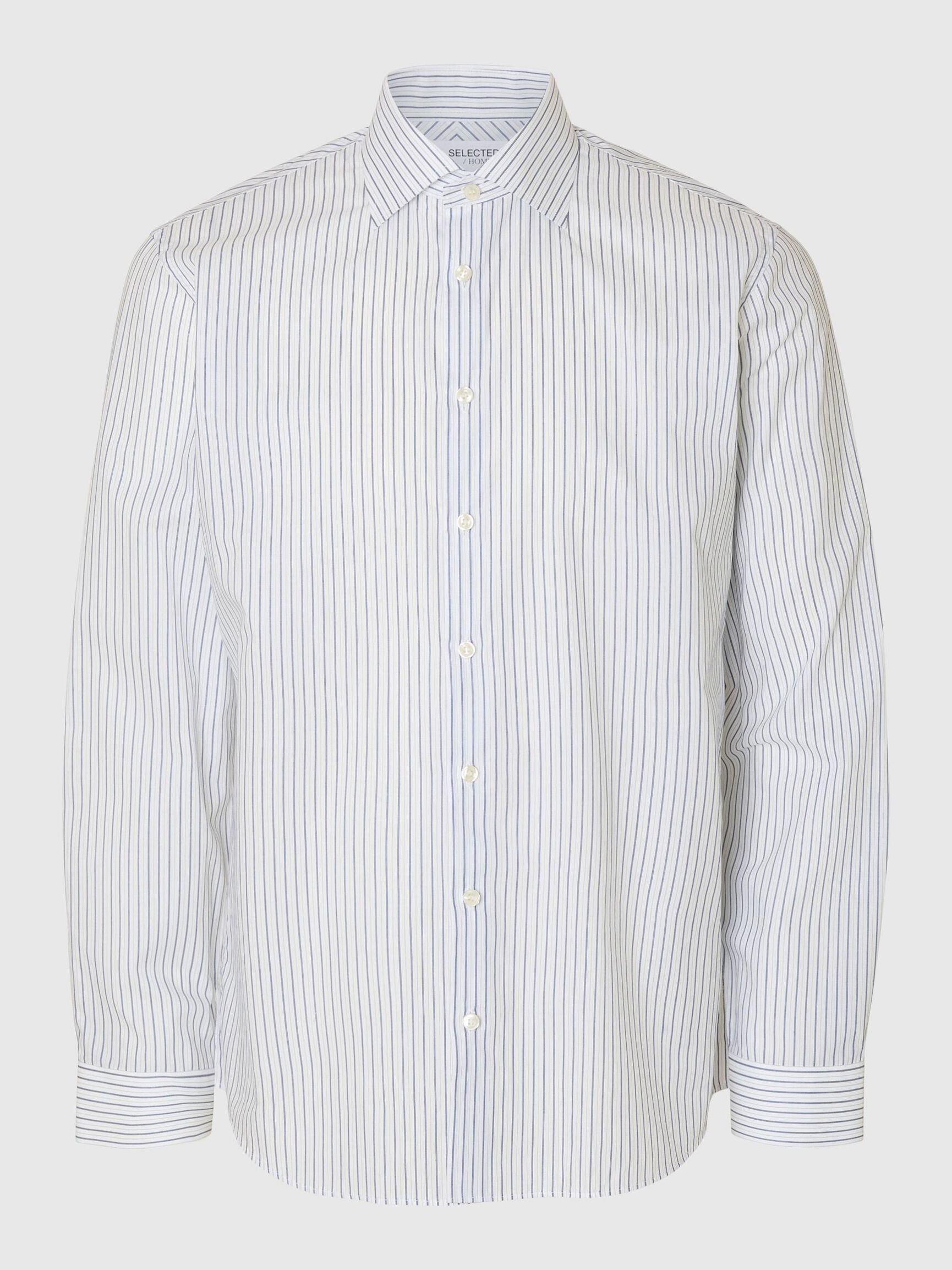 100% COTTON SLIM FIT SHIRT, Bright White, highres