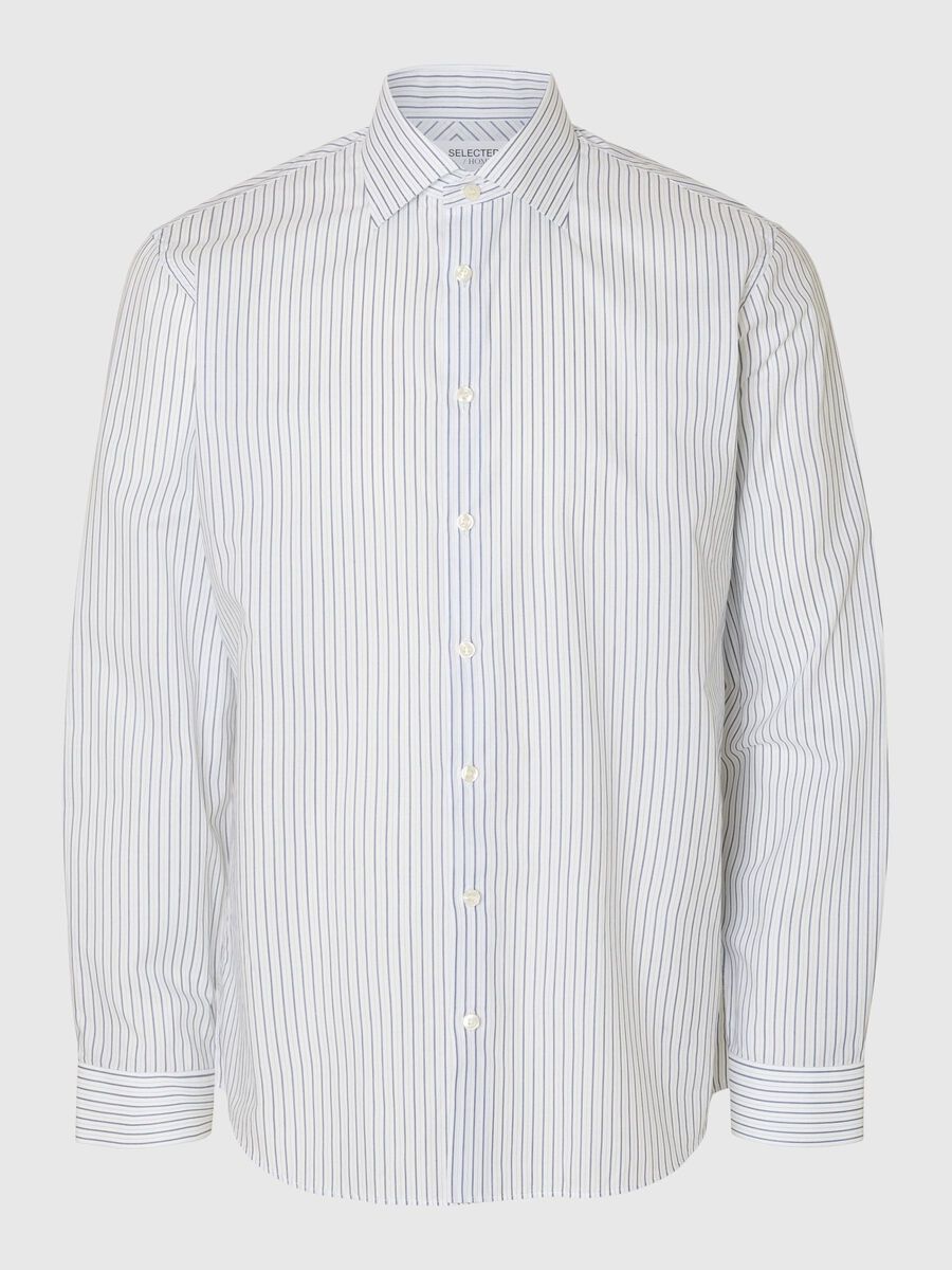 Selected 100% COTTON SLIM FIT SHIRT, Bright White, highres - 16098307_BrightWhite_1200428_001.jpg