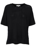 Selected VISCOSE BLEND LOOSE  T-SHIRT, Black, highres - 16050217_Black_001.jpg