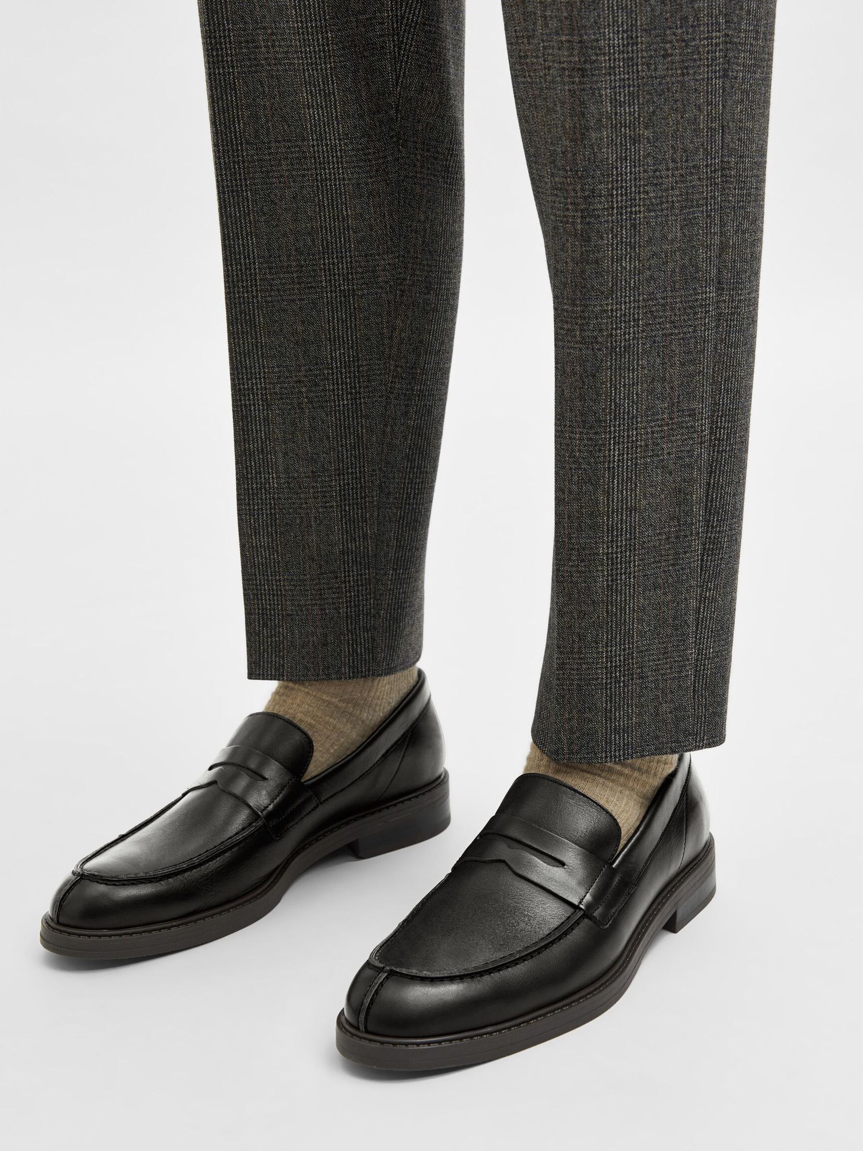 LÆDER LOAFERS, Chestnut, highres