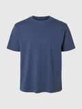 Selected KORTE MOUW RELAXED FIT T-SHIRT, Oceana, highres - 16077385_Oceana_001.jpg