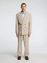 100% WOLL ZWEIREIHIGER BLAZER, Egret, highres