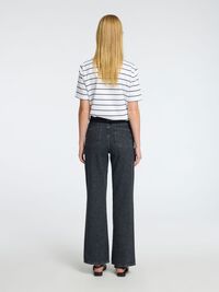 STRIPED BOXY FIT T-SHIRT, Bright White, highres