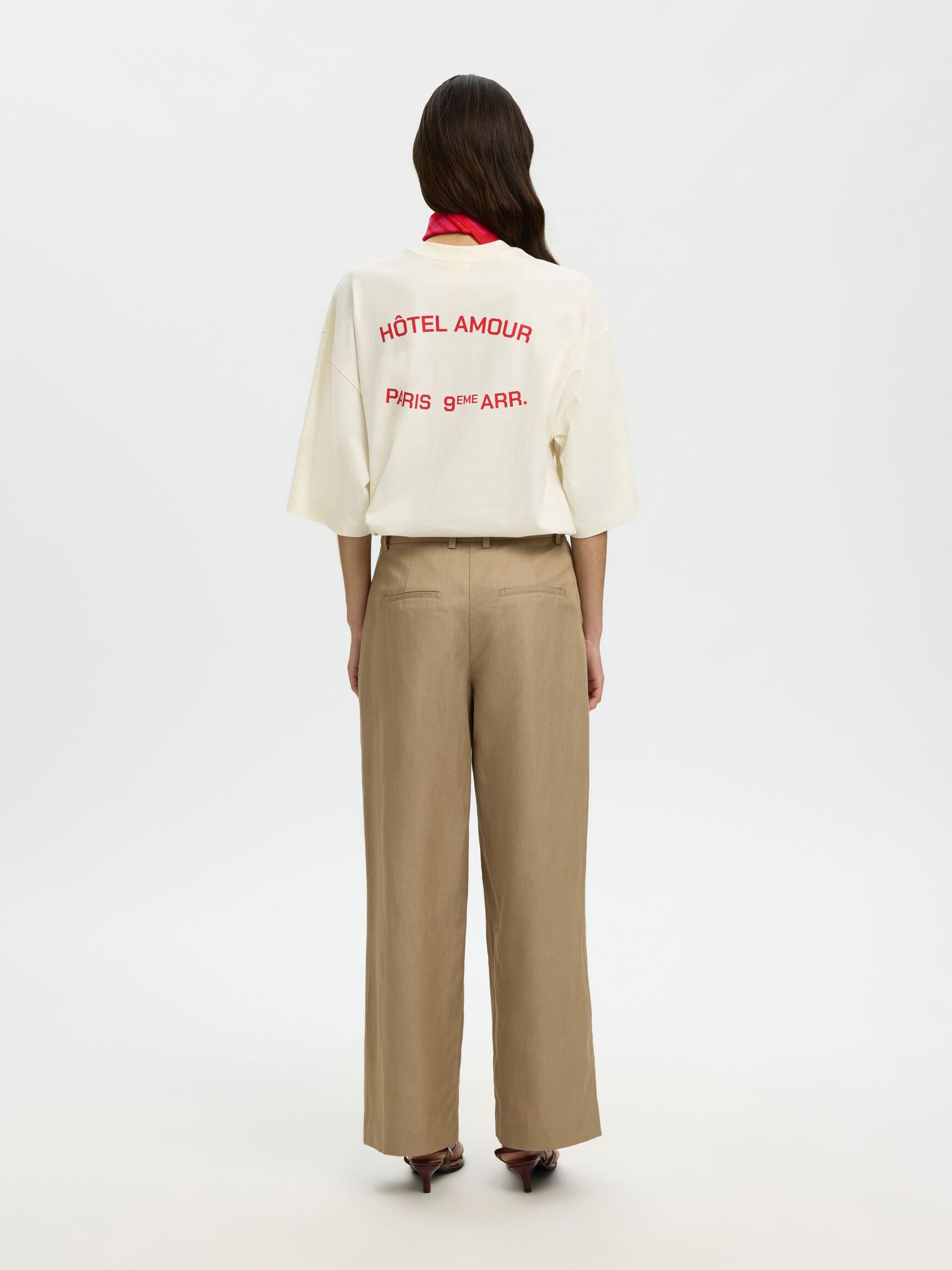 BOXY FIT CREWNECK T-SHIRT, Egret, highres