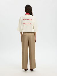 BOXY FIT CREWNECK T-SHIRT, Egret, highres