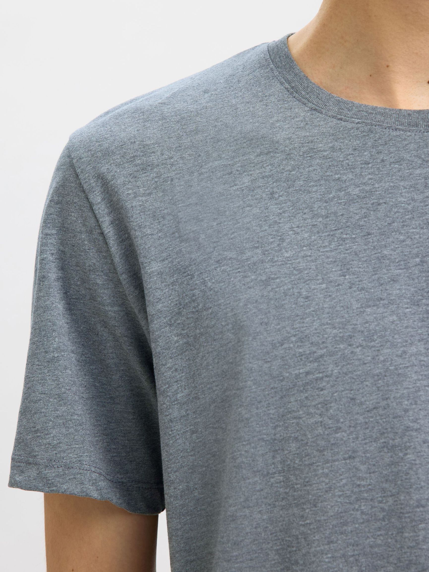 CLASSIQUE T-SHIRT, Medium Grey Melange, highres