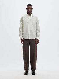 OXFORD LONG SLEEVED SHIRT, Bright White, highres