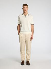 GEBREIDE POLO, Egret, highres