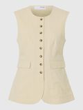 Selected TAILORED LINNENMIX GILET, Sandshell, highres - 16096929_Sandshell_001.jpg