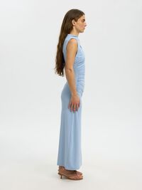 DRAPIERTES MAXIKLEID, Dusty Blue, highres