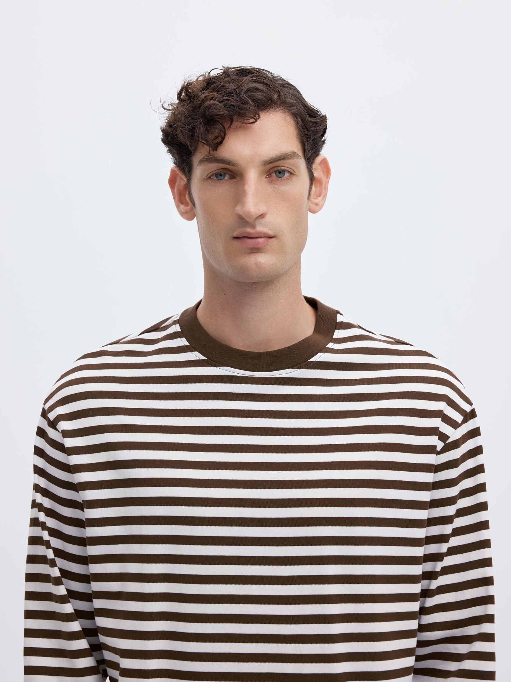 RELAXED FIT LONG-SLEEVED T-SHIRT, Demitasse, highres