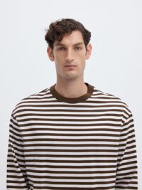 RELAXED FIT LONG-SLEEVED T-SHIRT, Demitasse, highres