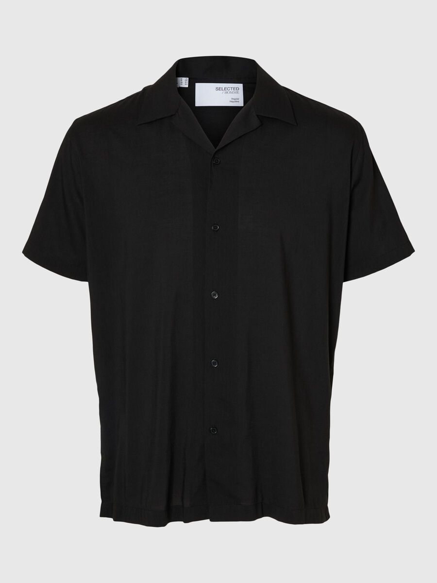 Selected COL CUBAIN CHEMISE, Black, highres - 16084639_Black_001.jpg