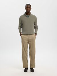 HALV GLIDELÅS GENSER, Vetiver, highres